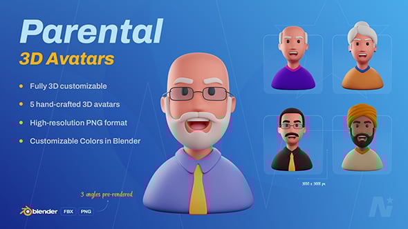 Parental 3D Avatars - 3DOcean Item for Sale