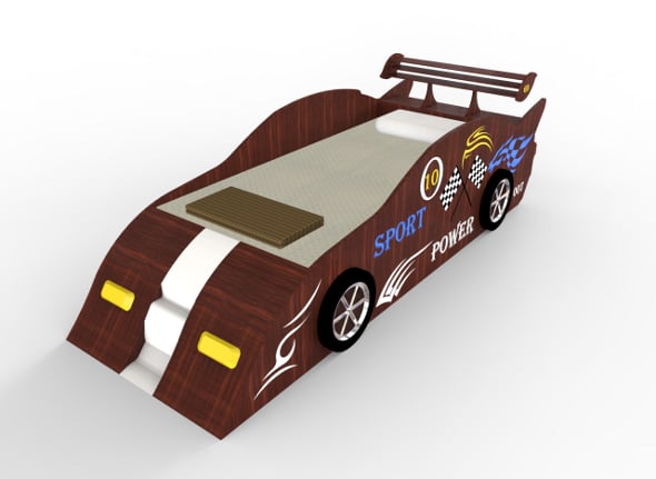 Sport Racing Car Bed - 3DOcean Item for Sale
