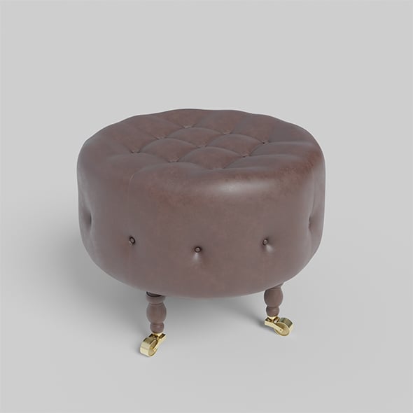 Chesterfield stool - 3DOcean Item for Sale