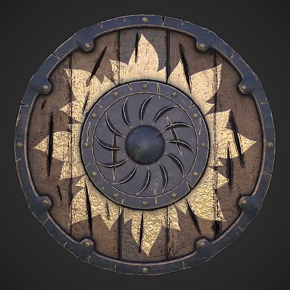 Viking shield 3d model - 3DOcean Item for Sale