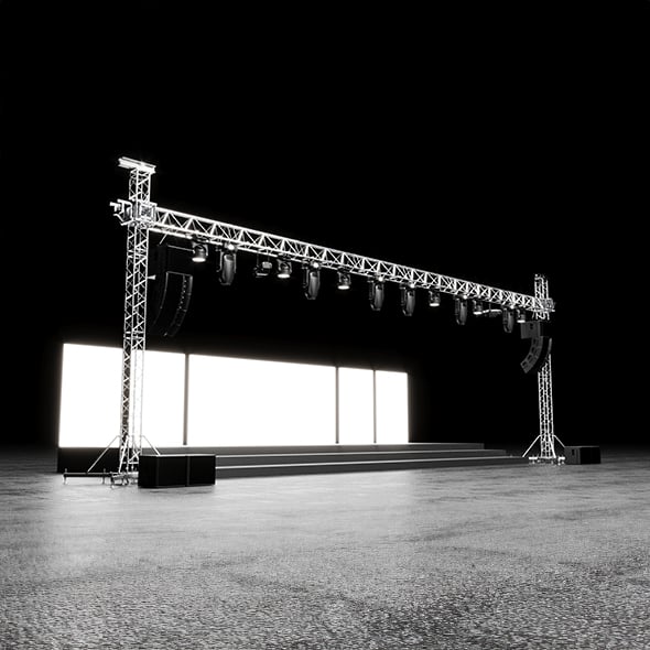 Detail Concert Stage Model - 3DOcean Item for Sale