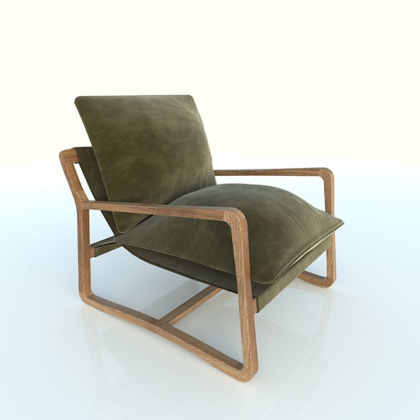 Huntington Club Chair - Loberon Jowna - Leesburg - Adam Oak - Dawson’s Ace Chair - Acer Olive Velvet - 3DOcean Item for Sale