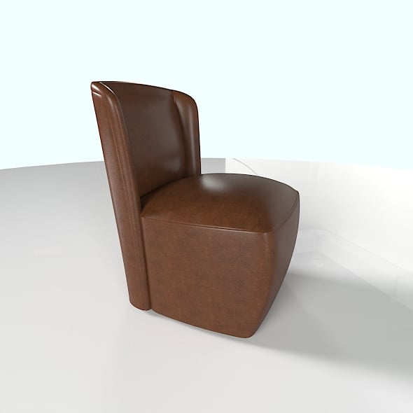 Mila Faux Leather Dining Chair - 3DOcean Item for Sale