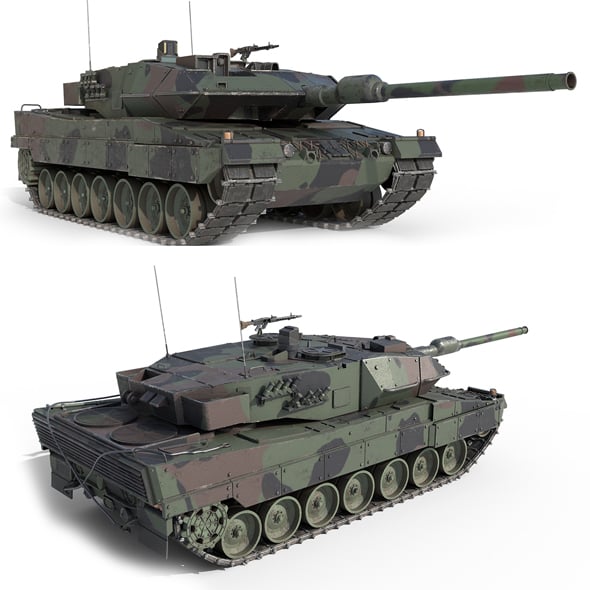 Leopard 2A6 Battle Tank - 3DOcean Item for Sale