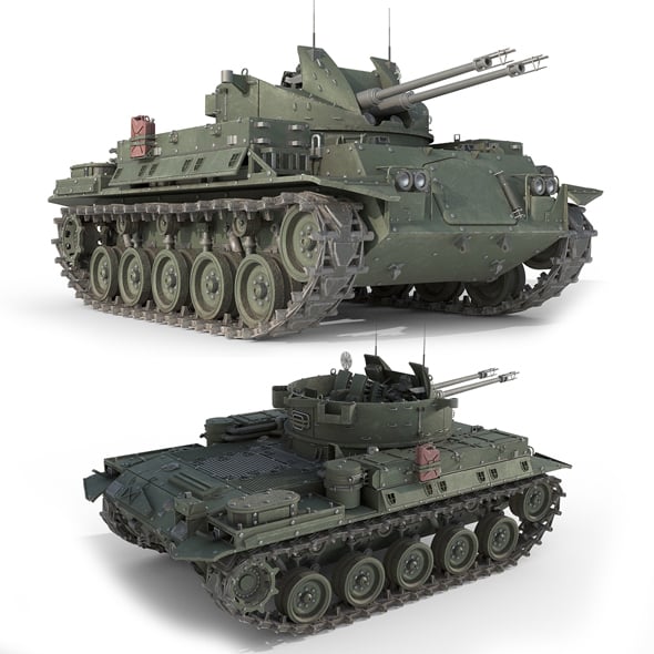 M42 Duster 40mm Anti Aircraft Tank - 3DOcean Item for Sale