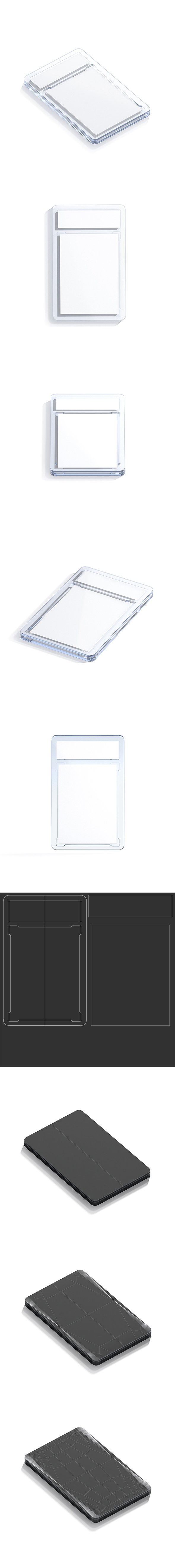 Transparent Trading Card - plastic collectible graded case - 3DOcean Item for Sale