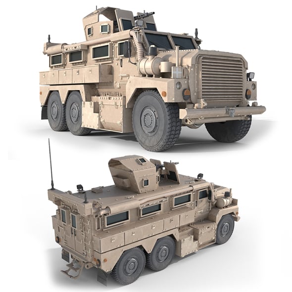 Cougar MRAP Mine Resistant Ambush Protected Vehicle - 3DOcean Item for Sale