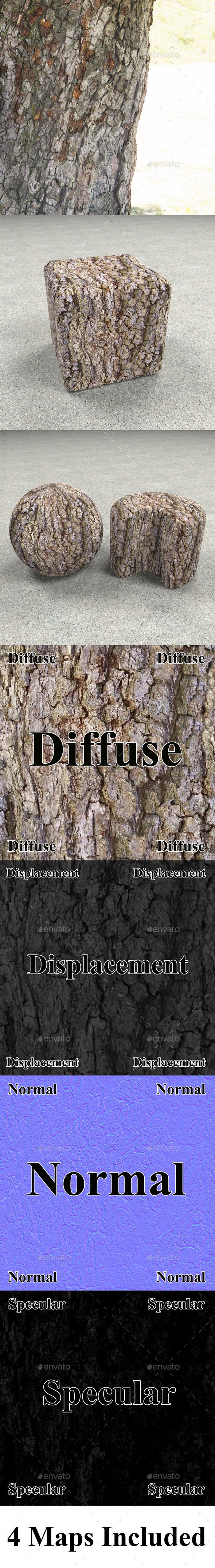 Tree Bark Texture - 3DOcean Item for Sale