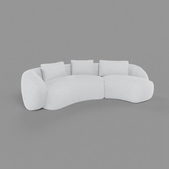 Sofa round shape - 3DOcean Item for Sale