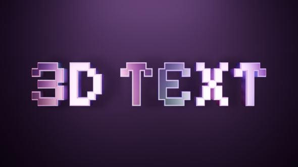 Pixelate 3D Typography Animation - 3DOcean Item for Sale
