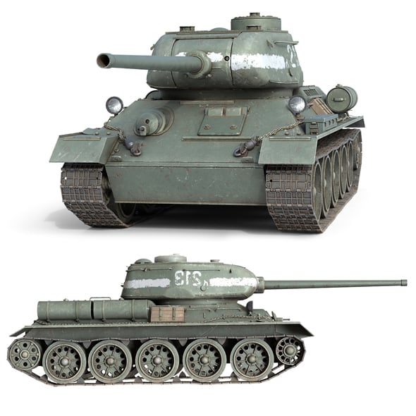 T 34 Soviet Medium Tank model - 3DOcean Item for Sale