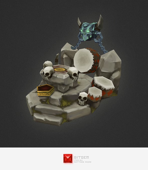 Low Poly RTS Orc Altar - 3DOcean Item for Sale
