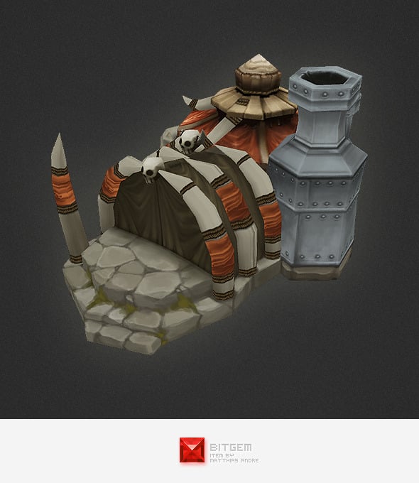 Low Poly RTS Orc Factory - 3DOcean Item for Sale