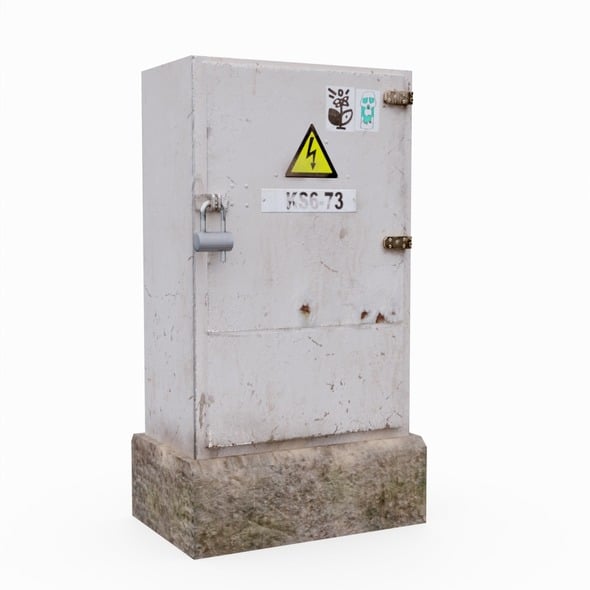 LowPoly electric meter box,2 - 3DOcean Item for Sale