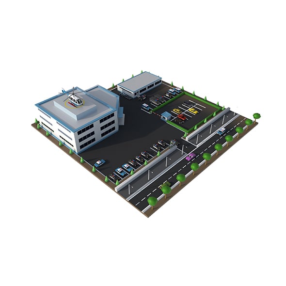 police station - 3DOcean Item for Sale