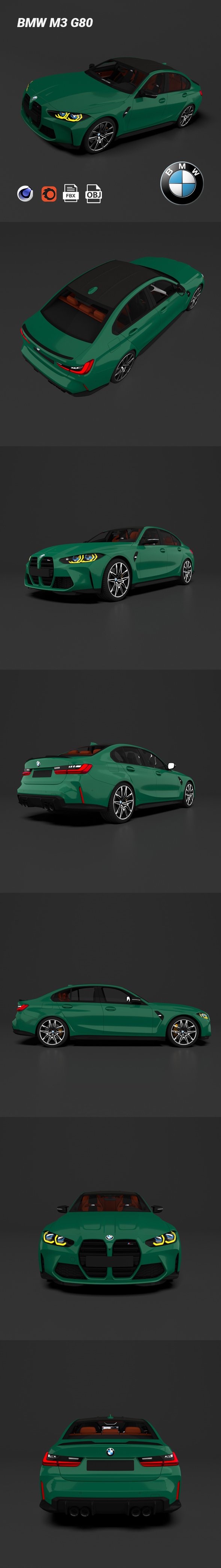 BMW M3 G80 - 3DOcean Item for Sale
