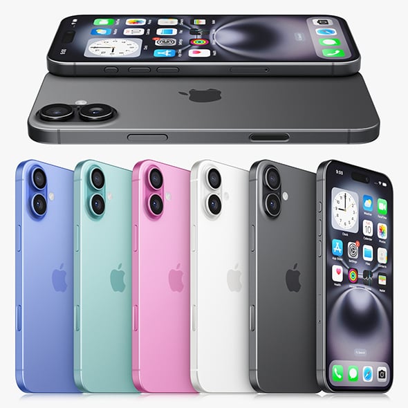 Apple iPhone 16 plus All colors - 3DOcean Item for Sale