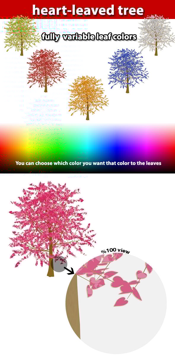 Heart Leaved Tree - 3DOcean Item for Sale