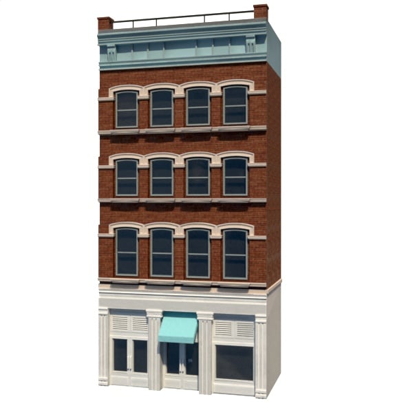 LowPoly FACADE Townhouse 2 - 3DOcean Item for Sale