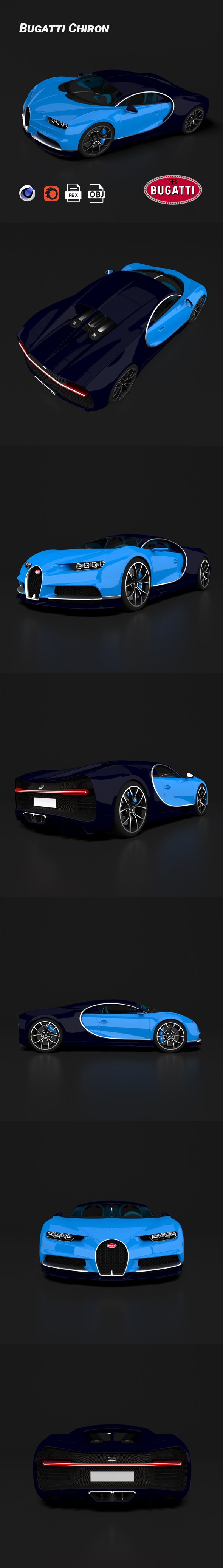 Bugatti Chiron - 3DOcean Item for Sale