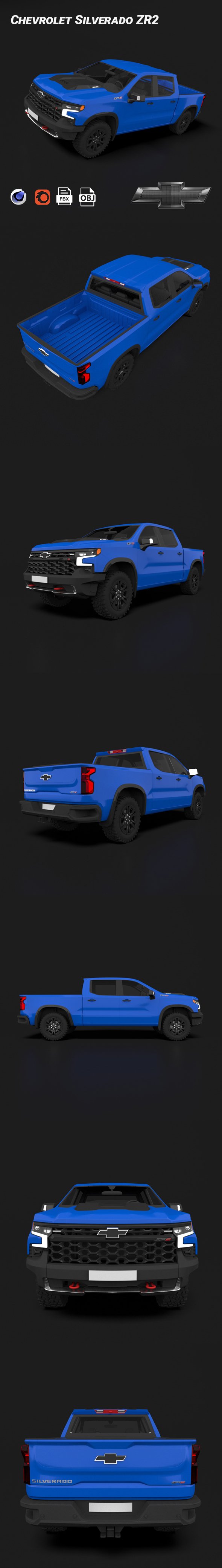 Chevrolet Silverado ZR2 - 3DOcean Item for Sale