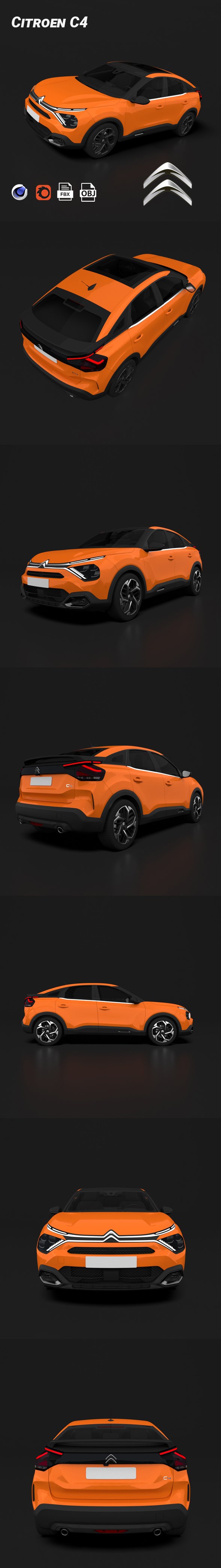 Citroen C4 - 3DOcean Item for Sale