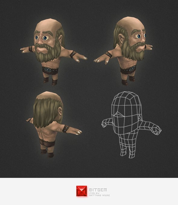 Low Poly Human Worker - 3DOcean Item for Sale