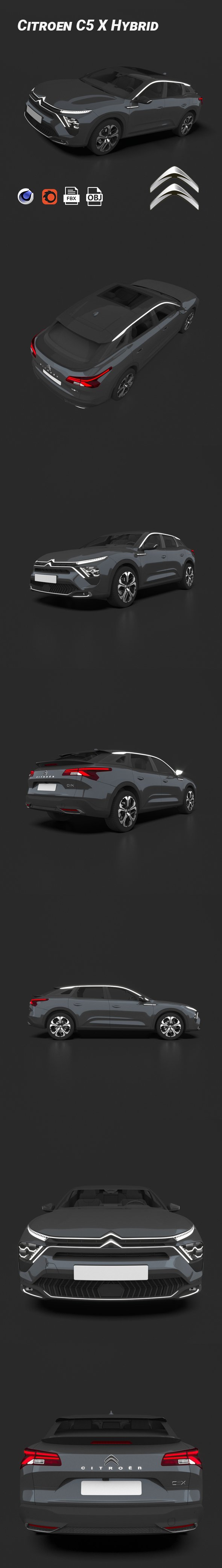 Citroen C5 X Hybrid - 3DOcean Item for Sale