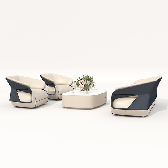 Modern Sofa and Armchair set 6 - 3DOcean Item for Sale