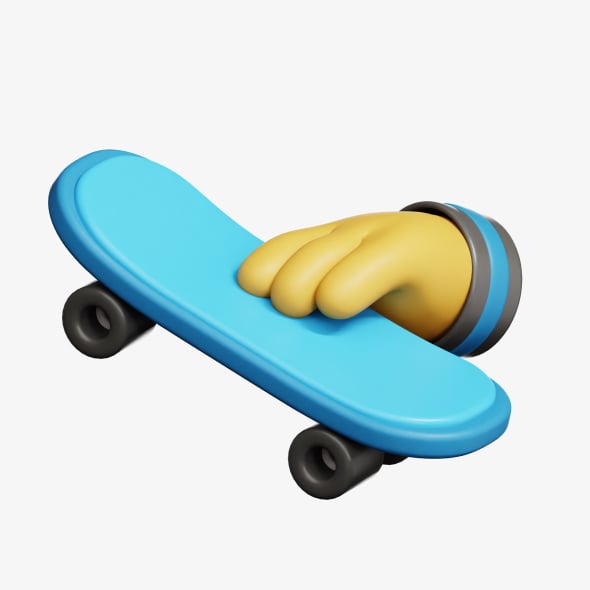 Cartoon Skateboard - 3DOcean Item for Sale