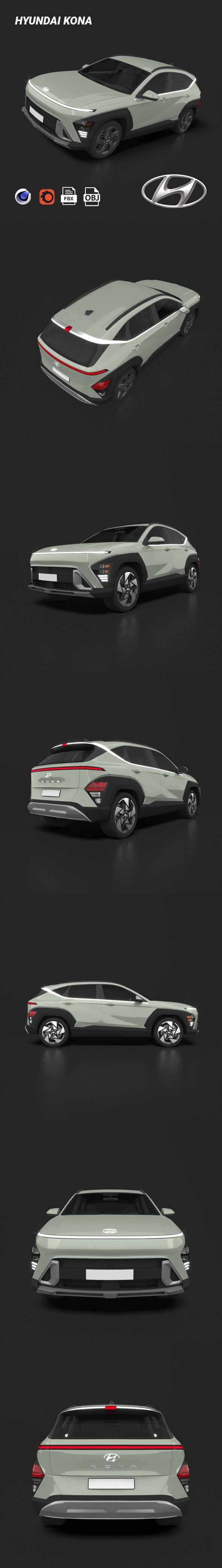 Hyundai Kona - 3DOcean Item for Sale