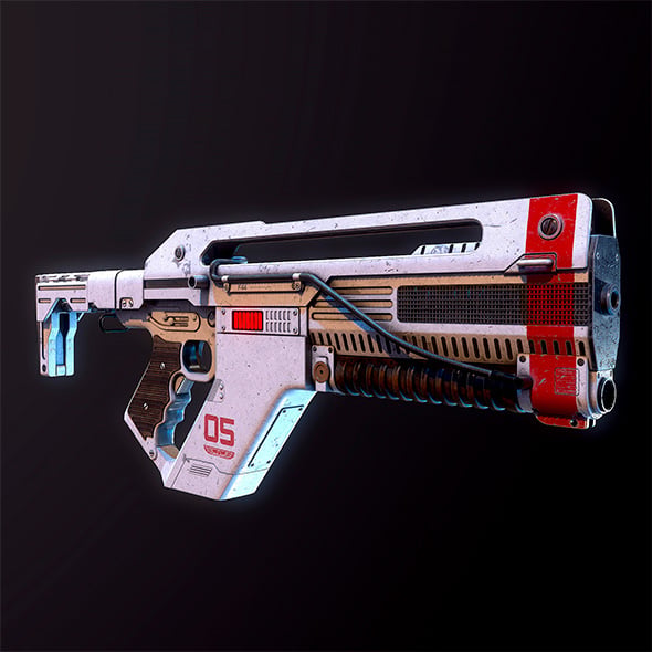 F44AA Pulse Rifle Alien Romulus - 3DOcean Item for Sale