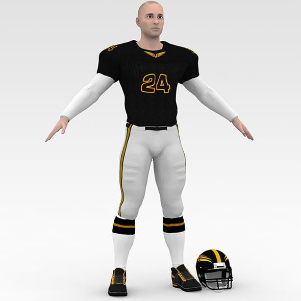American Football Player V1 - 3DOcean Item for Sale
