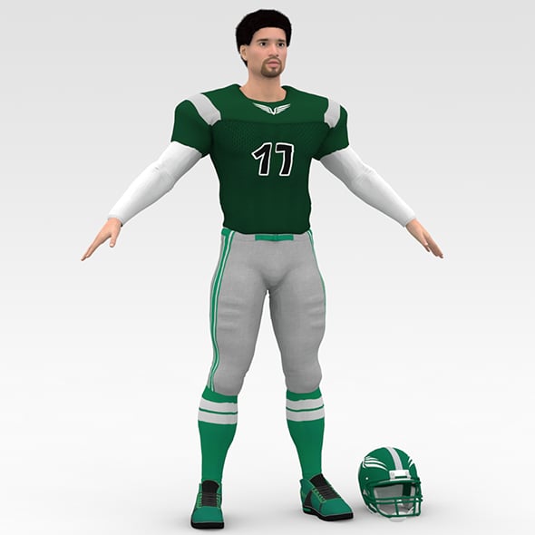 American Football Player V4 - 3DOcean Item for Sale