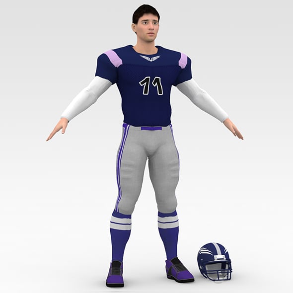 American Football Player V5 - 3DOcean Item for Sale