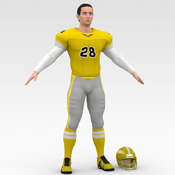 American Football Player V9 - 3DOcean Item for Sale