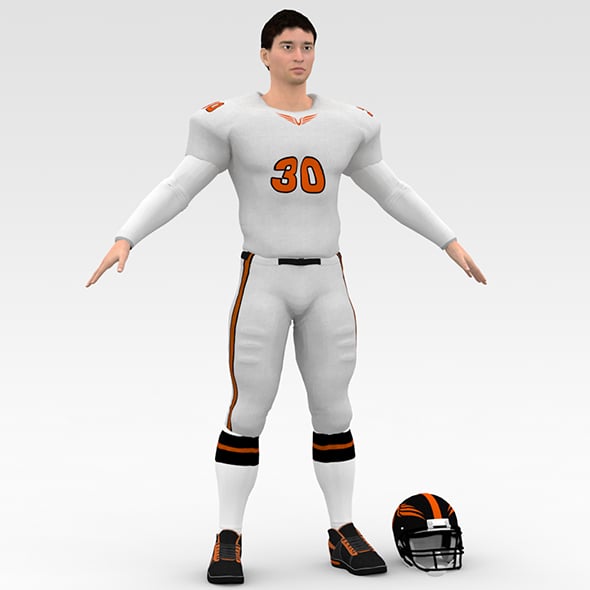 American Football Player V10 - 3DOcean Item for Sale