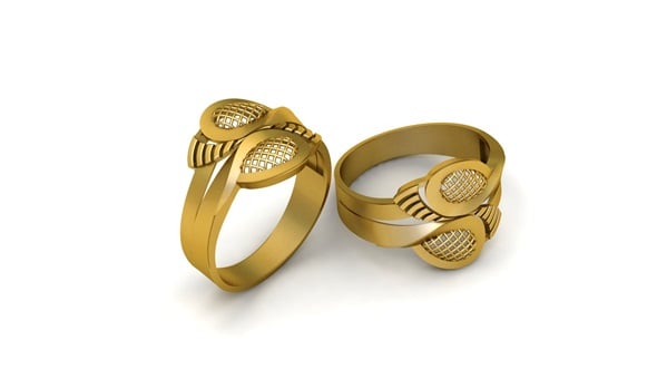 GOLD WEDDING RING 3D PRINTABLE MODEL - 3DOcean Item for Sale