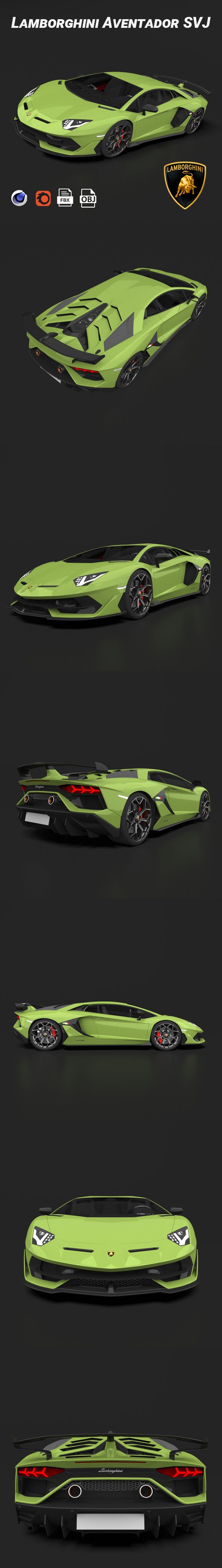 Lamborghini Aventador SVJ - 3DOcean Item for Sale