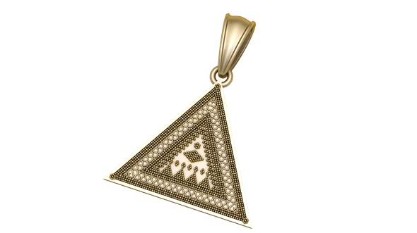 TRIANGLE SHAPE PENDANT 3D PRINTABLE MODEL - 3DOcean Item for Sale