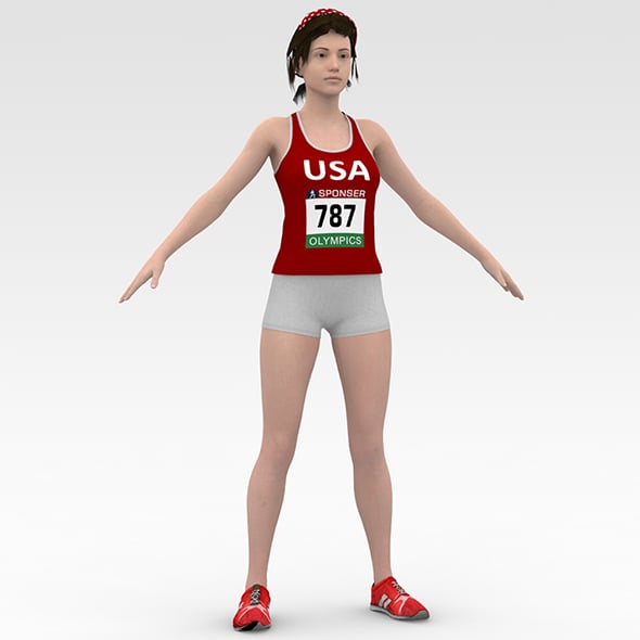 Athlete Runner - 3DOcean Item for Sale