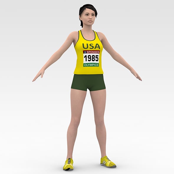 Athlete Runner - 3DOcean Item for Sale