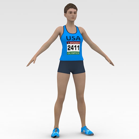 Athlete Runner - 3DOcean Item for Sale