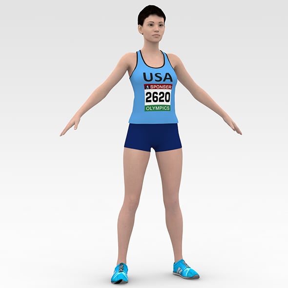 Athlete Runner - 3DOcean Item for Sale
