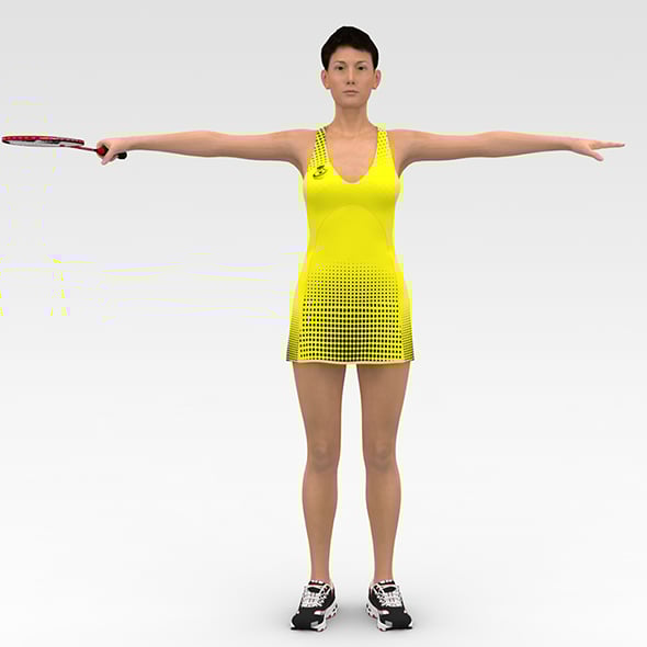 Badminton Player - 3DOcean Item for Sale