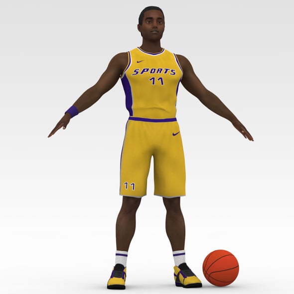 Basketball Player Yellow Dress V2 - 3DOcean Item for Sale