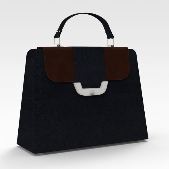 Black Leather Bag - 3DOcean Item for Sale