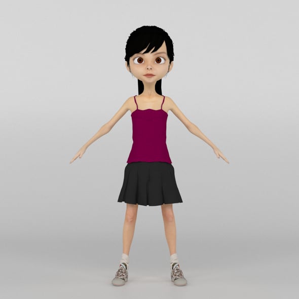 Cartoon Girl - 3DOcean Item for Sale