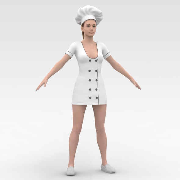 Female Chef - 3DOcean Item for Sale