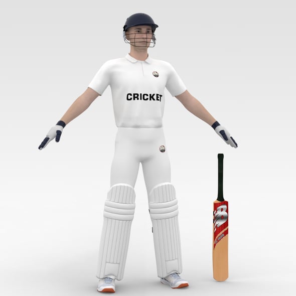 Cricket Batsman - 3DOcean Item for Sale